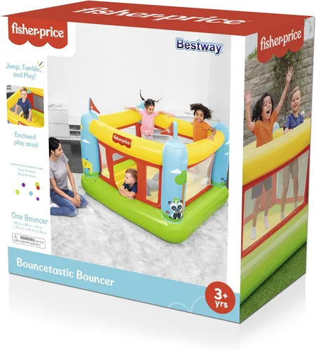 Miniatura 7 de Saltador inflable Fisher-Price Bouncetastic Casa de rebote para interior y exterior para niños Ideal para niños de 3 años en adelante