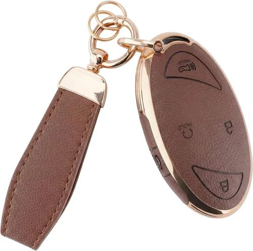 Miniatura 13 de EKALA Funda para llavero Hyundai, funda de TPU suave para llavero con llavero de cuero para Hyundai Loniq 6 Grandeur GN7 KONA Elanrtra Santa Fe