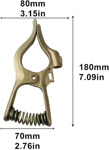 Miniatura 5 de Pinza de tierra para soldadura de 300 amperios estilo T de latón