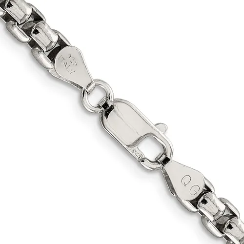 Miniatura 3 de IceCarats Collar de cadena de eslabones redondos de plata de ley 925 de 0.205 in