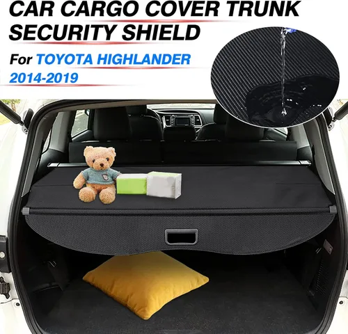 Miniatura 2 de Powerty Cubierta de Carga para Toyota Highlander 2014-2019 Accesorios, Cubierta de Maletero Retráctil Sombra Protectora de Maletero Cubierta