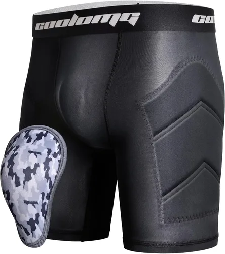 Miniatura 8 de COOLOMG Pantalones cortos deslizantes de béisbol para niños y jóvenes, con copa atlética suave, acolchados, pantalones cortos de compresión