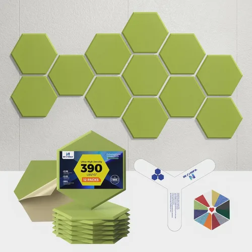 Miniatura 40 de Paneles acústicos autoadhesivos [390 lbs/yd³ de densidad ultra alta], panel de absorción de sonido de segunda generación, panel de sonido de nivel