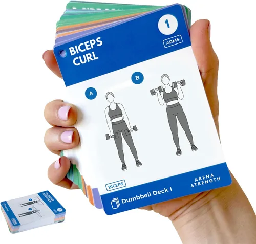 Miniatura 13 de Arena Strength Tarjetas de entrenamiento – Baraja de instrucciones de entrenamiento para entrenamientos con bandas de glúteos, guía de fitness
