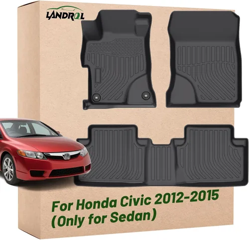 Miniatura 10 de Alfombrillas para Piso de Automóvil de Repuesto para Honda Accord 2008-2012 (Solo para Sedán) Protección para Todo Clima Ajuste a Medida Alfombras