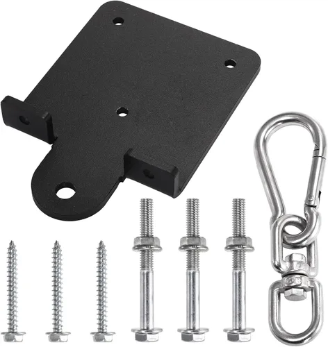 Miniatura 4 de WUWEOT Percha para bolsas pesadas, soporte resistente para bolsa de boxeo, rotación de 360°, soporte de gancho de madera para entrenamiento