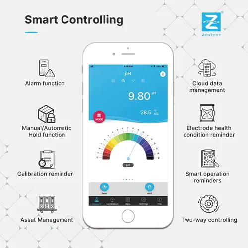 Miniatura 2 de Apera Instruments, LLC-AI3719 PC60-Z Bluetooth Medidor Inteligente Multiparámetro Alimentado por la Aplicación Móvil ZenTest, Mide