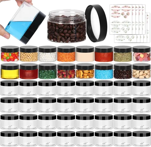 Miniatura 7 de recipientes de plástico con tapas, 1Fl.oz 28Pack