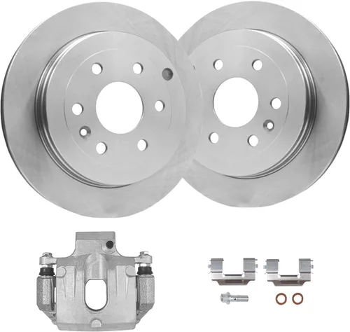Miniatura 13 de Detroit Axle - Rotores de freno de disco trasero + pinza de freno de disco del lado del pasajero trasero de repuesto para Acura TL Honda Element