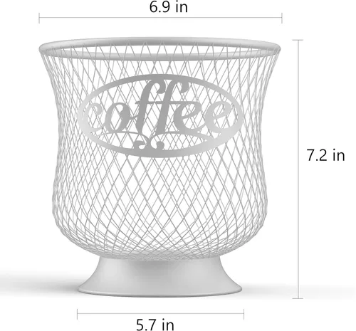 Miniatura 5 de ITHSKUILL Soporte para cápsulas de café, organizador resistente de cápsulas K, almacenamiento de gran capacidad de cápsulas K para cápsulas de Blanco