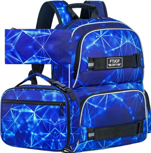 Miniatura 49 de Mochila para laptop, 16 pulgadas, bolsa escolar y bolsa de almuerzo, mochilas resistentes al agua para adolescentes, niñas, mujeres, estudiantes