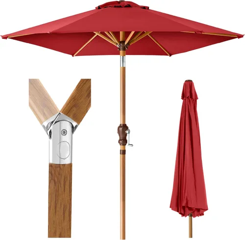 Miniatura 31 de Best Choice Products Sombrilla de patio al aire libre de 10 pies, sombrilla de mesa para exteriores, sombrilla de patio, sombrilla de mercado con 8