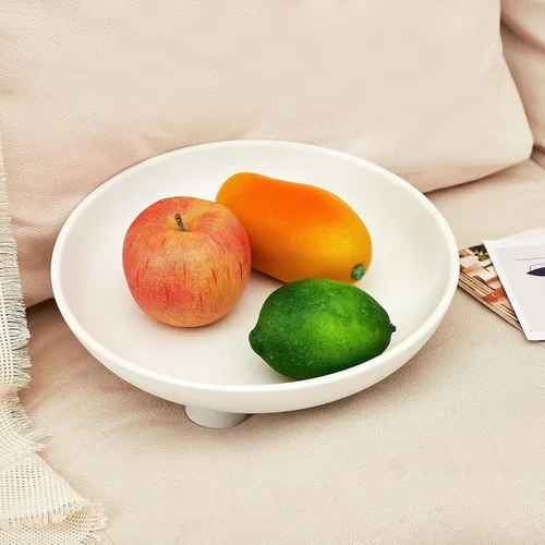 Miniatura 7 de Frutero de cerámica cuencos de cerámica para encimera de cocina, cuencos decorativos grandes de 10 pulgadas para decoración moderna del hogar
