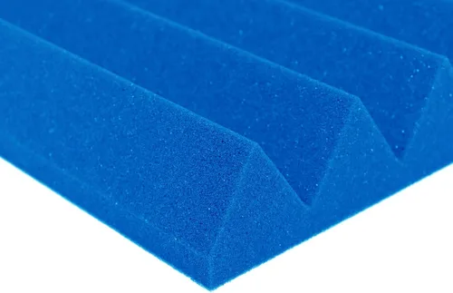 Miniatura 5 de Foam Factory Inc Paquete de 24 Paneles de Espuma Acústica de Color para Estudio Insonorización Cuñas Azulejos de Pared 12" X 12" X 2" (Azul)