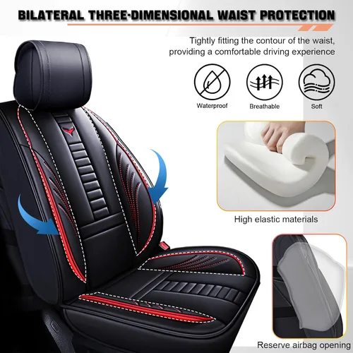 Miniatura 2 de Tacoma - Fundas de asiento de camioneta, protectores de asiento personalizados para Toyota Tacoma 2008, impermeables, de piel sintética, protección