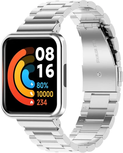 Miniatura 7 de Compatible con Redmi Watch 2 lite con funda, correa de metal de acero inoxidable mejorada con protector de pantalla para Redmi Watch 2 lite