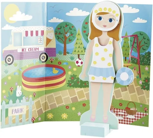 Miniatura 3 de Muñeca de madera de vestir magnética Floss & Rock (Elsie)