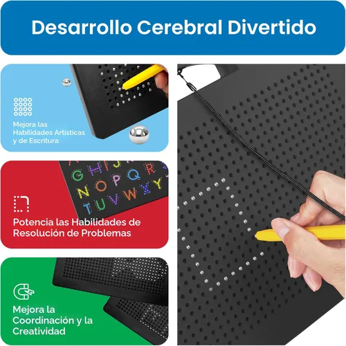 Miniatura 5 de PicassoTiles 2PK Tablero de Dibujo Magnético 4 en 1 de 12 x 10 pulgadas, Tableta Magnética Grande con 4 Caras, Alfabetos en Minúsculas y Mayúsculas