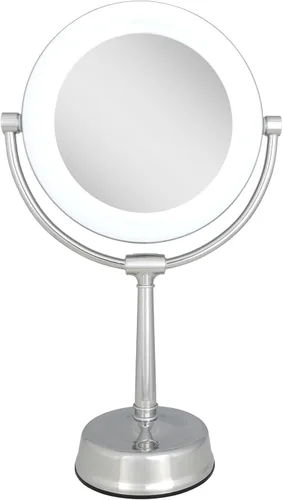 Zadro Espejo de maquillaje iluminado con LED Lexington de 12" con aumento y panel táctil de atenuación infinita (grande | 12" x 20,75" | 10X/1X,