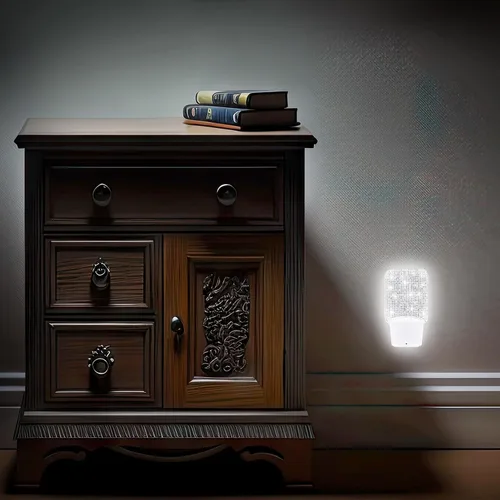 Miniatura 6 de Sumind 2 luces nocturnas con diamantes de imitación plateados, enchufables, con brillo automático, lámpara de noche LED decorativa con sensor de luz