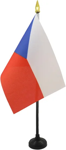 Miniatura 61 de AZ FLAG Bandera de mesa de Albania de 4 x 6 pulgadas - Bandera de escritorio albanesa 5.9 x 3.9 in - Tapa de lanza dorada