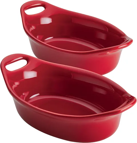 Miniatura 10 de Rachael Ray Ceramics - Juego de gratin ovalado, dos piezas de 355 ml, color azul agave