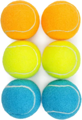 Miniatura 9 de Prime Pets Pelotas de tenis para perros, paquete de 4, mini pelotas de tenis duraderas de alto rebote de 2 pulgadas para perros, pelota chirriante