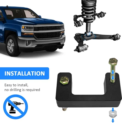 Miniatura 5 de WSays Kit espaciador de elevación de nivelación frontal de 1" compatible con Chevy Silverado/Tahoe/Suburban/Avalanche apto para GMC