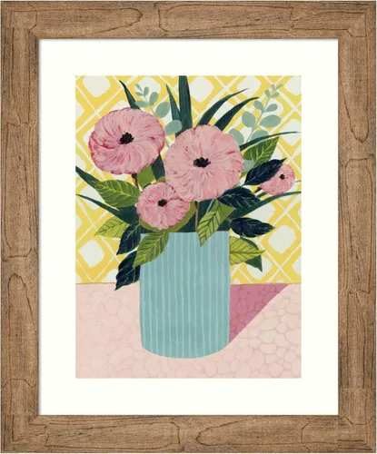 Amanti Art Framed Wall Art Print 24x20 Retro Bouquet I by Grace Popp, Flowers Wall Art, Modern Contemporary Decor, Small Poster Painting Artwork for