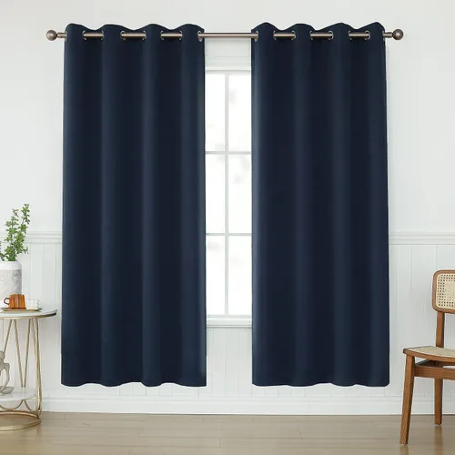 Miniatura 45 de KEQIAOSUOCAI Cortinas rosa bebé de 63 pulgadas para habitación de niñas - Con aislamiento térmico que oscurece la habitación, cortinas de ventana