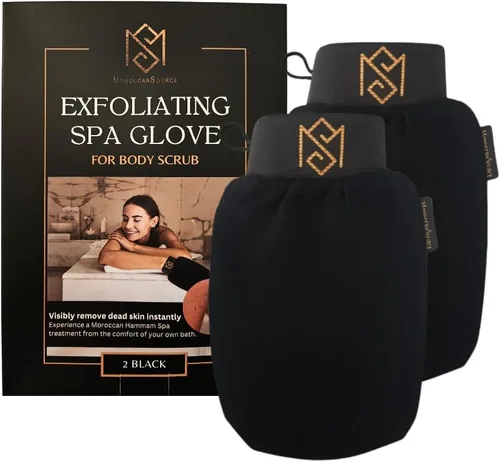 MoroccanSource - Guante exfoliante corporal Kessa, removedor de piel muerta, guante de ducha para limpieza de piel muerta y limpieza profunda de