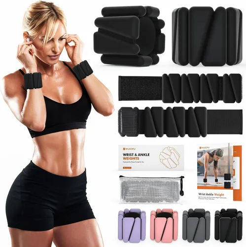 Pesas de muñeca, pesas de tobillo para mujeres y hombres, pulsera ajustable con peso para muñeca para entrenamiento de gimnasio en casa, correr,