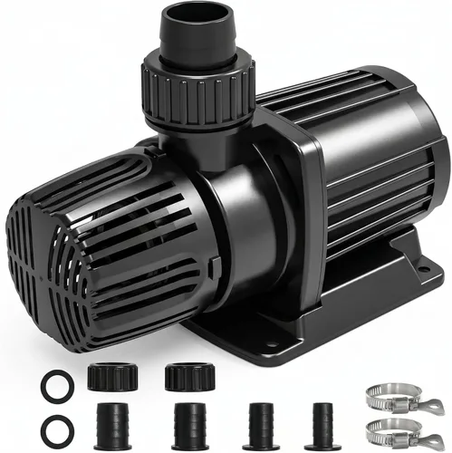 Bomba de agua sumergible 1587 GPH, bomba de estanque de 55 W con 16.5 pies. Altura de elevación para piscina de estanque Koi, cascada, pecera,