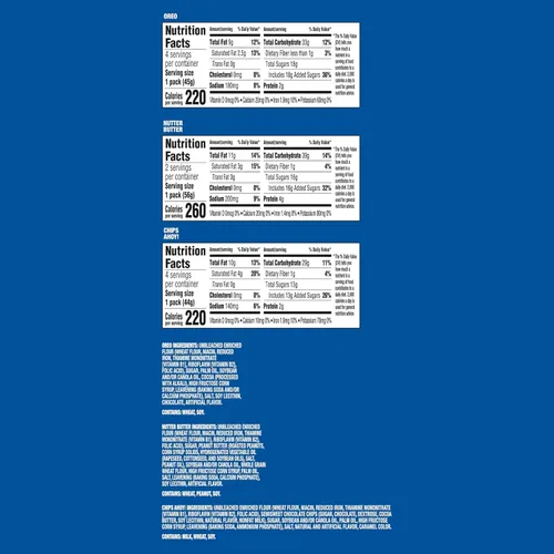 Miniatura 2 de Nabisco Paquete Variado de Galletas, OREO, Nutter Butter, CHIPS AHOY!, 40 Paquetes de Bocadillos (4 Galletas por Paquete, 4 Cajas)