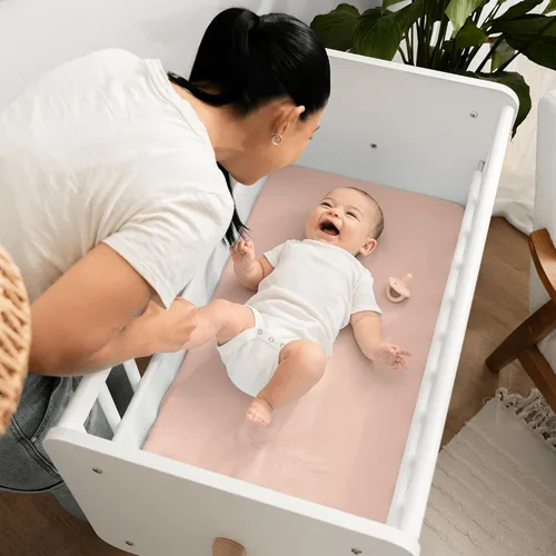 Miniatura 2 de Comfy Cubs Sábana de Moisés de Muselina - Tela 100% Algodón Suave, Transpirable y Delicada para la Piel Sensible del Bebé - Ajuste Universal