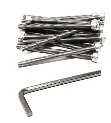 Miniatura 105 de iexcell 25 piezas M4 x 60/65/70/75/3.150 in paso de rosca 0.028 in acero inoxidable 304 cabeza hexagonal Tornillos Tornillos surtido Kit