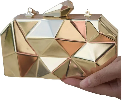 Miniatura 3 de LETODE Women's Elegant Chain Cross-body Bag Metal Hollow Cage Clutch