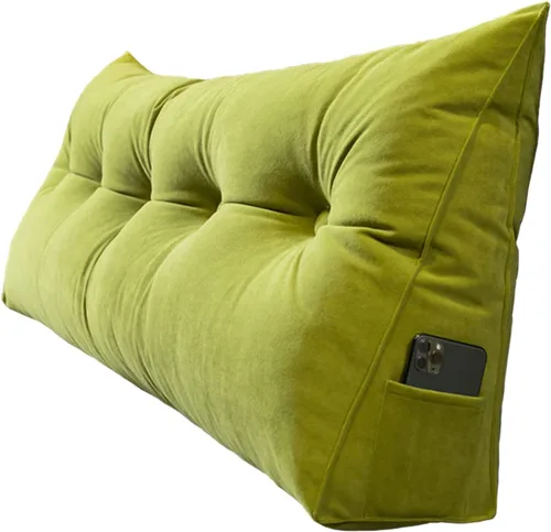 Miniatura 9 de Almohada de cuña para cama tamaño Queen y tamaño King, cabecera de cama triangular para lectura, almohada de respaldo grande con funda de almohada