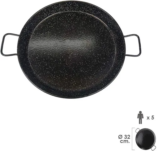 Miniatura 2 de Garcima Paella de acero esmaltado de 13 pulgadas, 12.6 in