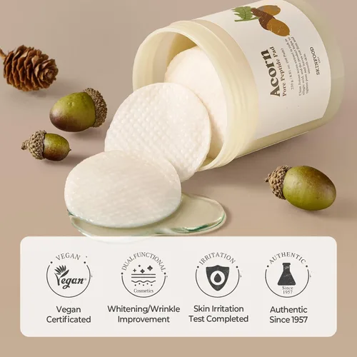 Miniatura 8 de SKINFOOD Almohadillas Tónicas con Péptidos de Bellota para Poros, Tónico Facial Coreano para el Cuidado de la Piel, Minimización de Poros