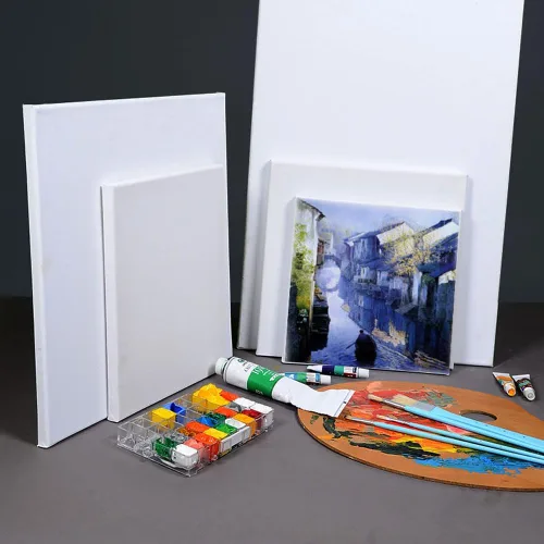 Miniatura 5 de Rollo de lienzo de polialgodón mate para pintar con resistencia superior al estiramiento y planitud inigualable para dibujar, óleo, acrílico