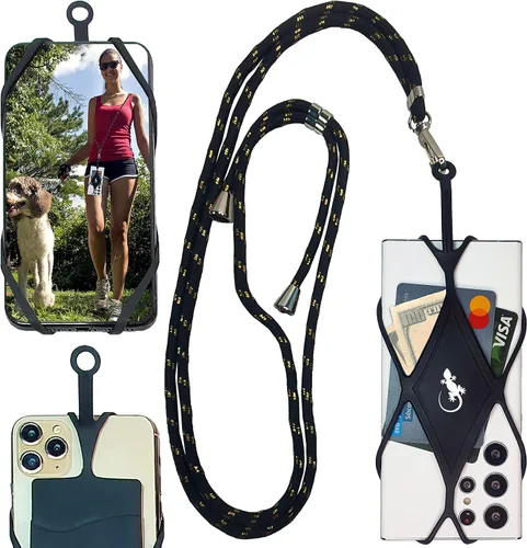 Miniatura 24 de Gecko Travel Tech Cordones de teléfono con cordón para teléfono celular para alrededor del cuello del cuello Lanyard Phone Crossbody Cuello Flame Xl