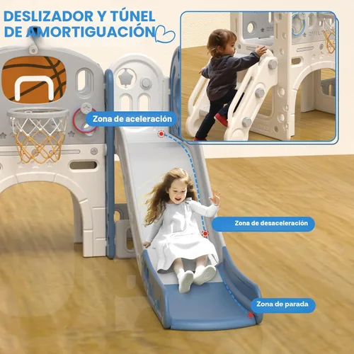Miniatura 3 de XJD Conjunto de Tobogán 8 en 1 para Niños Pequeños, Tobogán para Niños de 1+ Años, Conjunto de Juego de Tobogán Escalador para Niños Pequeños