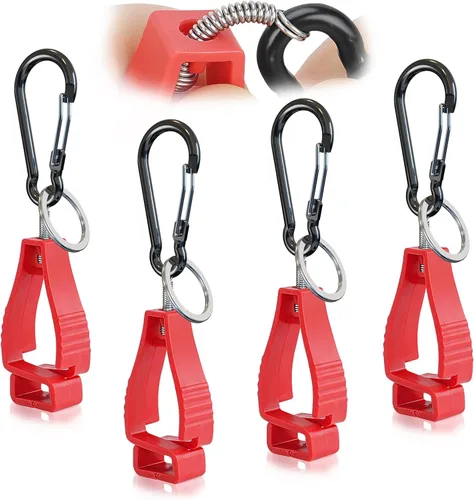Miniatura 12 de NANHONG 4PCS, Clips para Guantes para Soportes de Guantes de Trabajo, Clip para Guantes, Accesorios para Cinturón de Servicio, Clips para Guantes