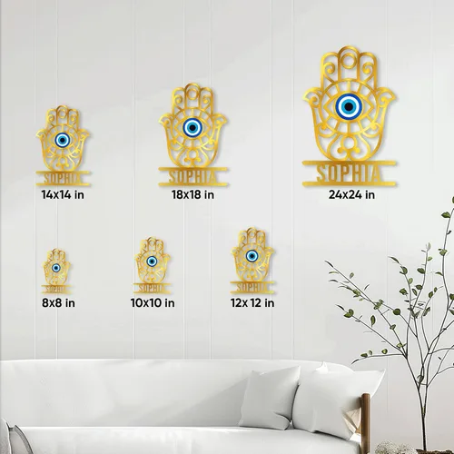 Miniatura 4 de Letrero de metal personalizado contra el mal de ojo, símbolo de protección personalizado, pared, valla, porche, patio, hogar, oficina, decoración