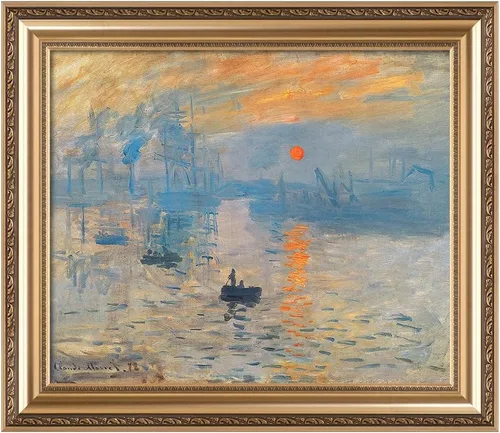 Miniatura 155 de IPIC - Reproducción artística de los lirios de agua de Claude Monet 1906, impresiones giclée coinciden con el marco dorado clásico, arte de pared