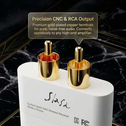 Miniatura 2 de SLASH 3 LDAC Hi-Fi Bluetooth DAC Sonido sin pérdida aptX Adaptive/HD y AAC Audiófilo inalámbrico a RCA Studio y receptor estéreo para el hogar