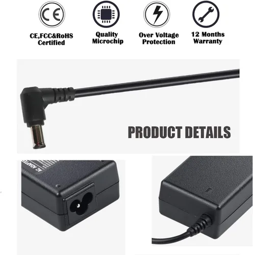 Miniatura 2 de Cable de alimentación de 19 V compatible con Samsung TV 32"- UN32 J4000 J4500 J5205 J5003 J525D UN32J4000AF UN32J5205AF UN32J525DAF UN32J5003AF