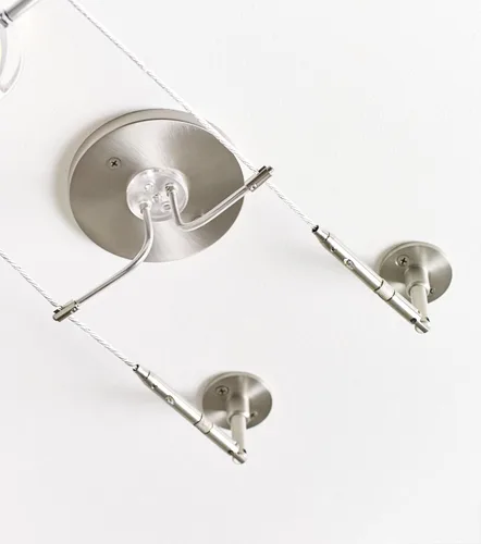 Miniatura 4 de Tiella 800CBL5PN-LED, Kits Electrónicos de Iluminación de Riel de Superficie de Bajo Voltaje con Acento, Compatible con LED, Níquel