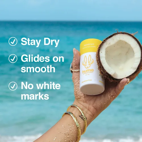 Miniatura 5 de Hume Supernatural Coconut Coast - Desodorante sin aluminio para mujeres y hombres, seguro para pieles sensibles, probióticos, a base de plantas, sin